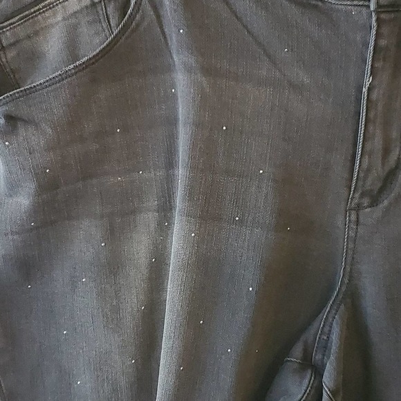 WIT & Wisdom grey studded high rise vintage‎ skinny jeans plus size 20 24 - Picture 5 of 8